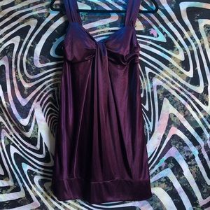 Plum Silky Dress